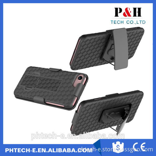 Newest fashion grass texture factory manufacturing waterproof wholesale cell phone case with belt clip and stand